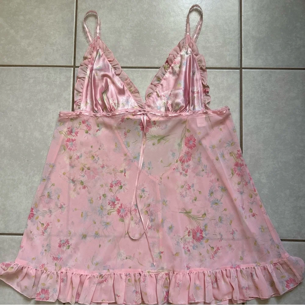 Victoria's Secret fairy's garden sheer babydoll slip dress - Picture 2 of 9